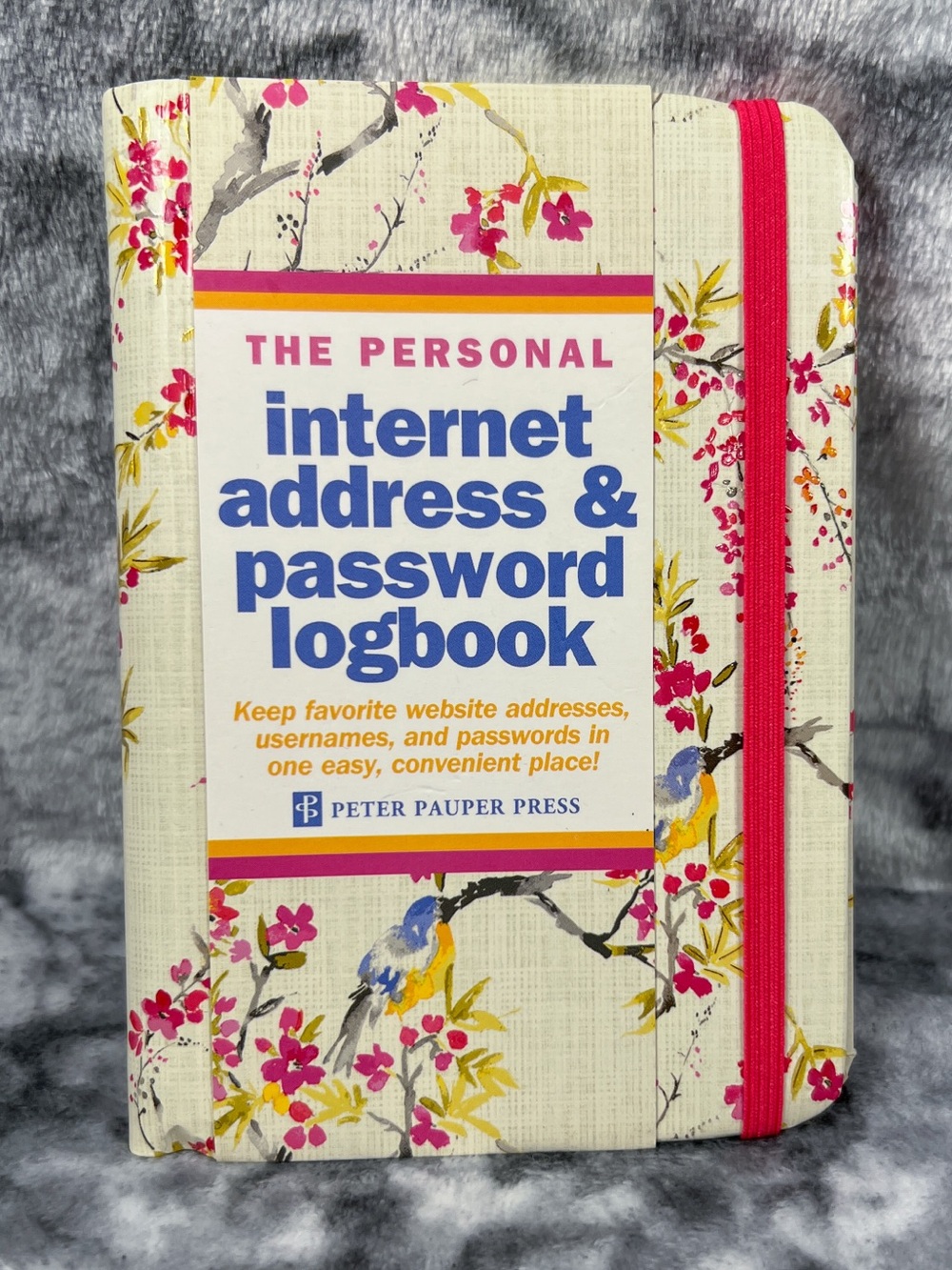 Peter Pauper Press Password Logbook Floral Bird A-Z Tabs Internet Organizer